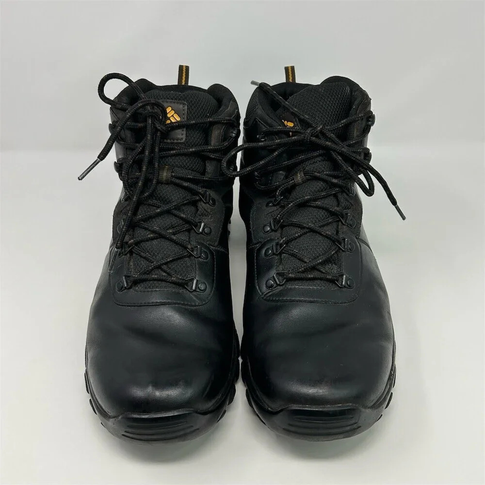 Columbia Men's Waterproof Hiking Boots Black Mid-Top Lace-Up Outdoor Size 17